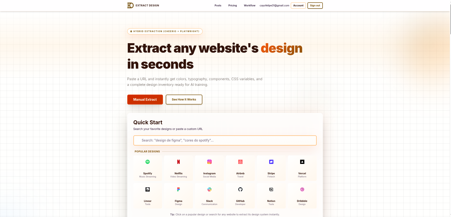 Extract Design.md
